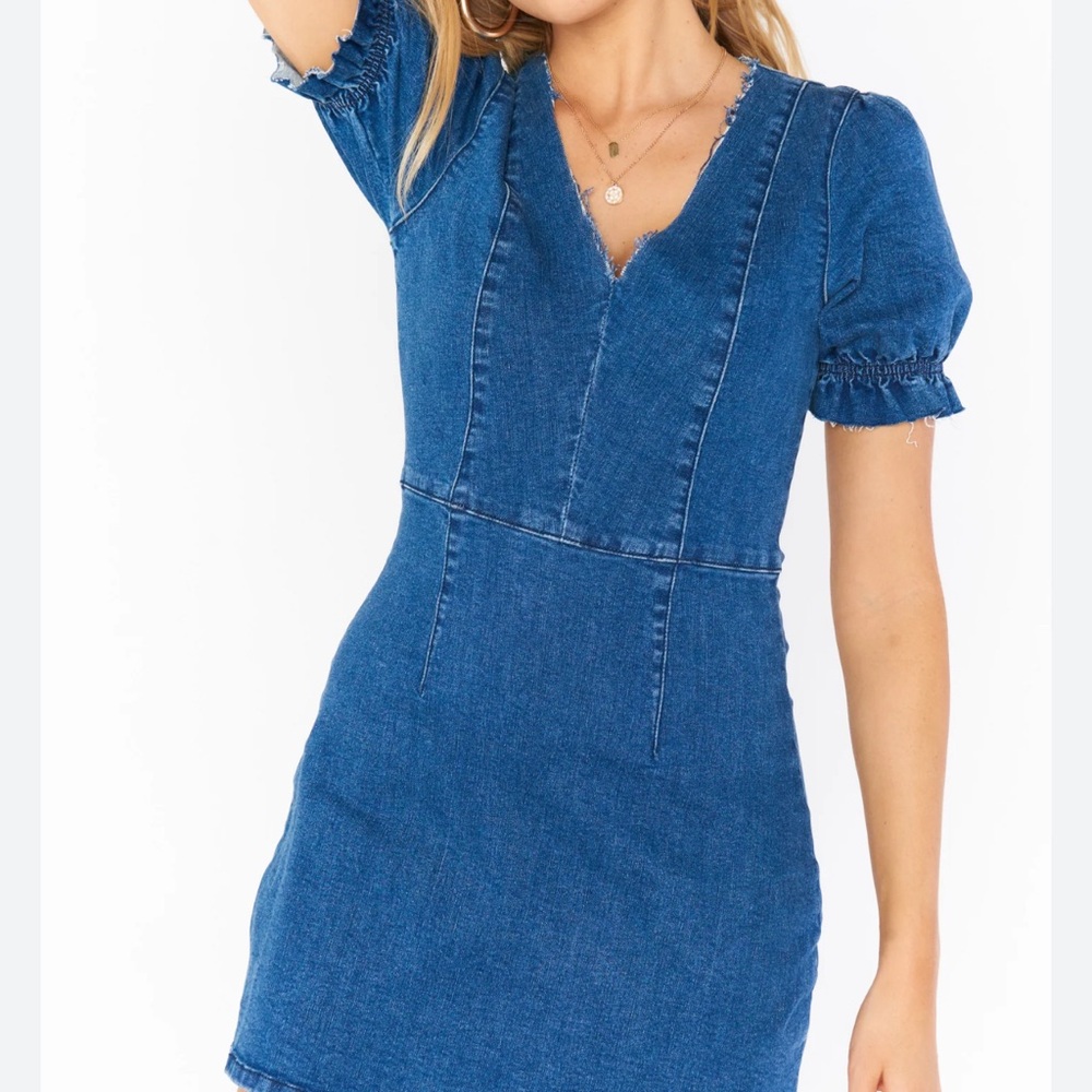 SHOW ME YOUR MUMU Zoey denim dress maritime blue - Picture 2 of 9